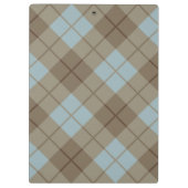 青およびブラウンのバイアス格子縞 クリップボード (裏面)