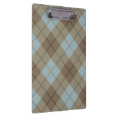 青およびブラウンのバイアス格子縞 クリップボード (右)