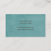 青およびブラウンの渦巻のヴィンテージの名刺 名刺 (裏面)