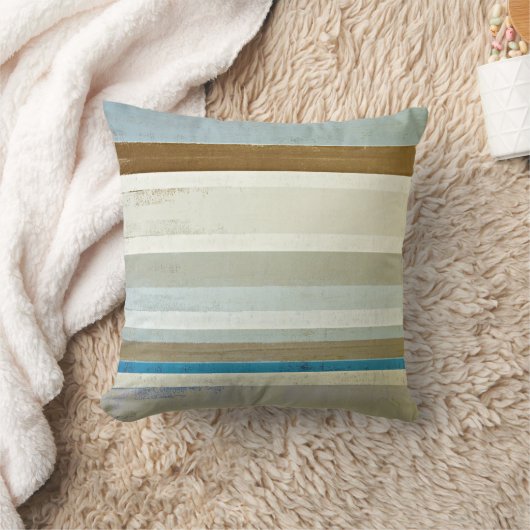 青およびベージュ抽象美術を「発明して下さい」 クッション (ブランケット)