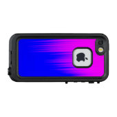 青およびマゼンタの縞パターン箱 LifeProof iPhoneケース (裏面横)