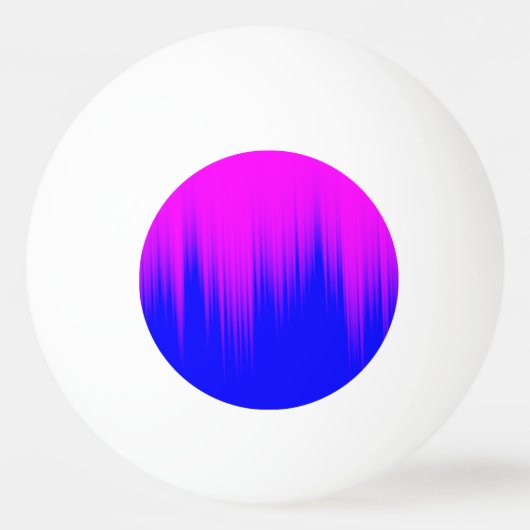 青およびマゼンタの縞パターン 卓球ボール (正面)