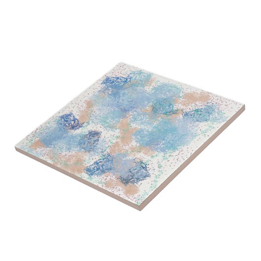 青およびモモ タイル (側面)