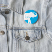 青および不要品のカスタムのモノグラム 缶バッジ (インサイチュ)