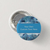 青および小ガモの抽象デザイン 缶バッジ (正面&裏面)