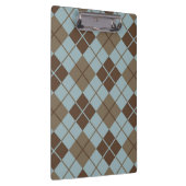 青および暗灰色のアーガイル柄のなパターン クリップボード (右)