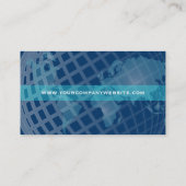 青および水のモダンで企業ので全体的な上品 名刺 (裏面)