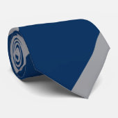 青および灰色の広い連隊ストライプ ネクタイ (ロール)