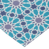 青および灰色の抽象的なパターン テーブルクロス (アングル)