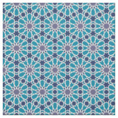 青および灰色の抽象的なパターン ファブリック (見本)