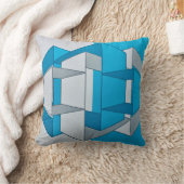 青および灰色の装飾用クッション クッション (ブランケット)