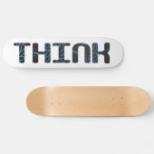 -青および灰色考えて下さい スケートボード (横)