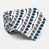 青および灰色 ネクタイ (ロール)