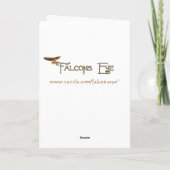 青および白いお祝いの木の休日 シーズンカード (裏面)