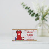 青および白いのカスタムなネットボールの均一赤 名刺 (スタンド正面)