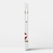 青および白いのカスタムなネットボールの均一赤 Case-Mate iPhoneケース (裏面 / 左)