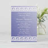 青および白いギリシャ人の鍵 招待状 (スタンド正面)