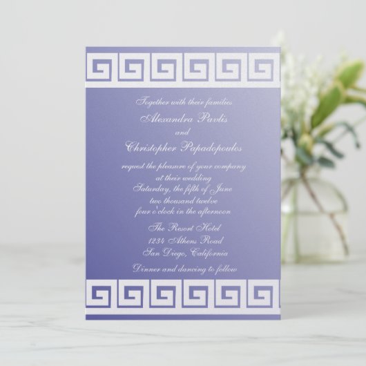 青および白いギリシャ人の鍵 招待状 (スタンド正面)