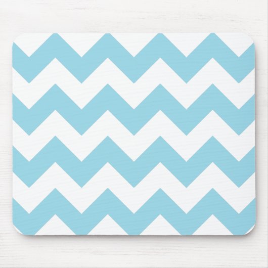 青および白いシェブロンのマウスパッド マウスパッド (正面)