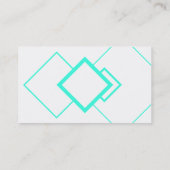 青および白いダイヤモンドのポートレートの名刺 名刺 (裏面)