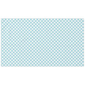 青および白いチェック模様の正方形 テーブルクロス (正面(横))