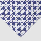 青および白いハート 薄葉紙 (詳細)