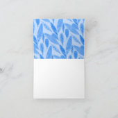 青および白いパーティーの帽子のかわいい怠惰 サンキューカード (内部)