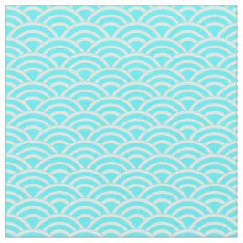 青および白いファン ファブリック