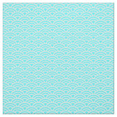 青および白いファン ファブリック (見本)