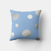 青および白いメガホンのチアリーダーの枕 クッション (裏面)