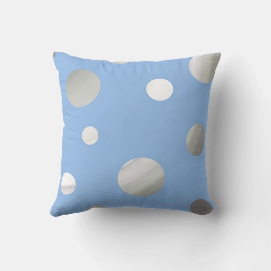 青および白いメガホンのチアリーダーの枕 クッション (裏面)