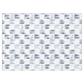 青および白いヴィンテージのファッションToile Biedermeier テーブルクロス (正面(横))