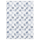 青および白いヴィンテージのファッションToile Biedermeier テーブルクロス (正面)