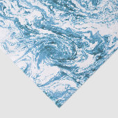青および白い大理石模様をつけられた抽象デザイン| 薄葉紙 (詳細)