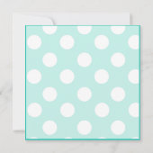 青および白い妊娠の発表 案内状 (裏面)