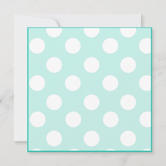 青および白い妊娠の発表 案内状 (裏面)