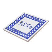 青および白い小さい家数 タイル (側面)