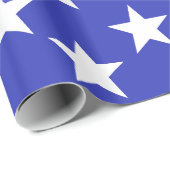 青および白い星のギフトの包装紙 ラッピングペーパー (ロールコーナー)