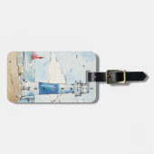 青および白い灯台 ラゲッジタグ (正面横)