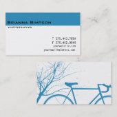 青および白い自転車の名刺 名刺 (正面/裏面)