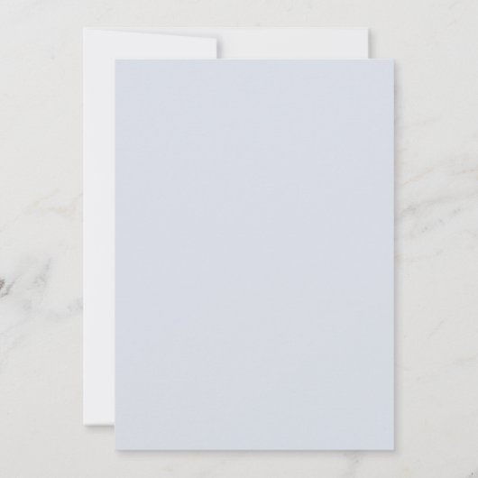 青および白い花のブライダルシャワーの招待状 招待状 (裏面)