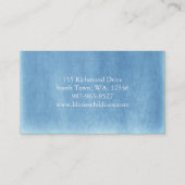 青および白い足跡の名刺 名刺 (裏面)