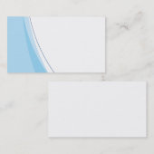 青および白いSwooshのレイアウトの名刺をきれいにして下さい 名刺 (正面/裏面)