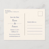 青および白いToile 案内ポストカード (裏面)