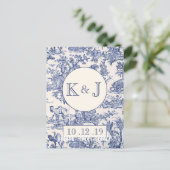 青および白いToile 案内ポストカード (スタンド正面)