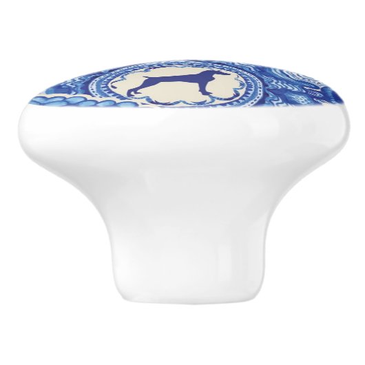 青および白いWEIMの陶磁器のノブ セラミックノブ (側面)