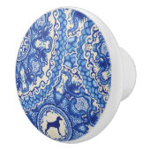 青および白いWEIMの陶磁器のノブ セラミックノブ (右)