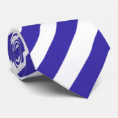 青および白くストライプのなタイ ネクタイ (ロール)