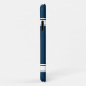 青および白のストライプのジャージーのサッカーボール Case-Mate iPhoneケース (裏面/右)