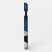 青および白のストライプのジャージーのサッカーボール Case-Mate iPhoneケース (裏面/左)